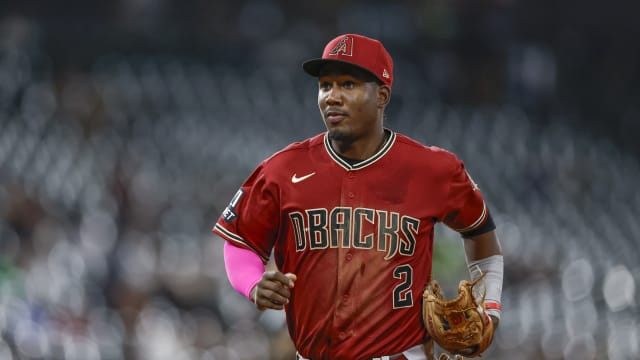 Geraldo Perdomo walking off the field on September 26th, 2023